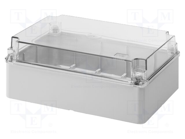 Enclosure: junction box; wall mount; plastic; grey