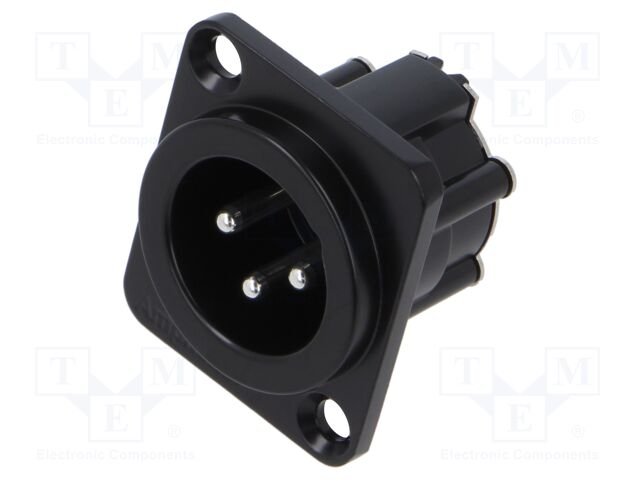 Connector: XLR; socket; male; Plating: silver plated; soldering