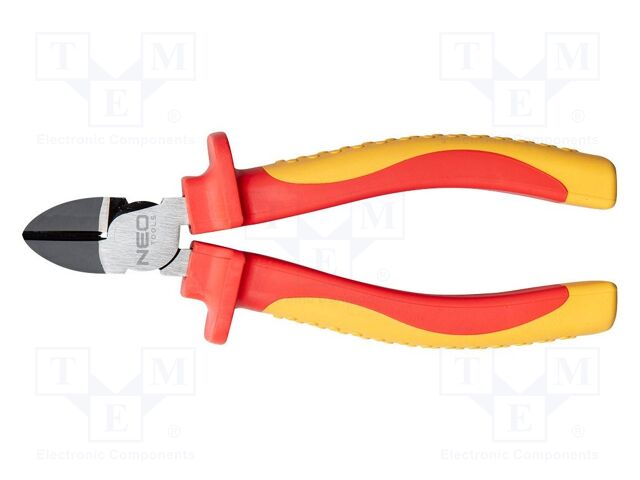 Pliers; side,cutting,insulated; 160mm; Chrom-vanadium steel