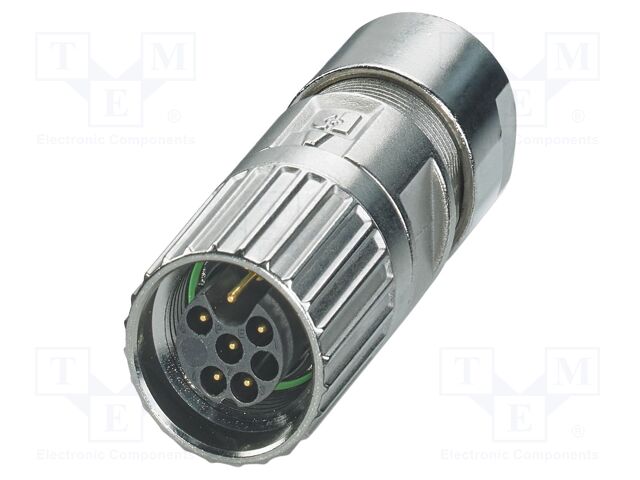 Connector: M17; plug; M17 PRO; PIN: 6; 630V; 14A; IP67; 5+PE; crimped