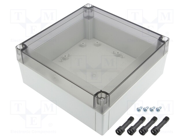 Enclosure: multipurpose; X: 180mm; Y: 180mm; Z: 75mm; MNX; grey; IK08