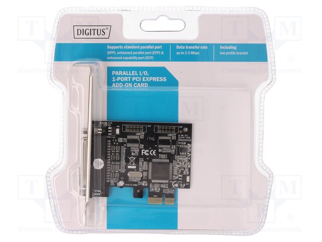 PC extension card: PCI-Express; chipset MCS9901,supports ECP