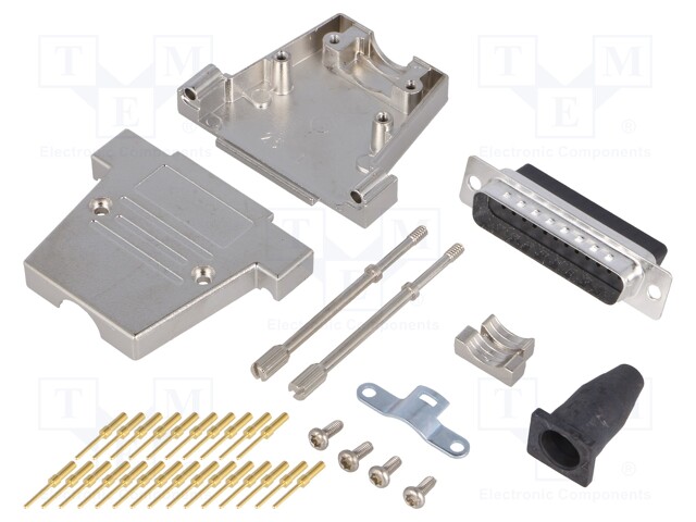 D-Sub; PIN: 25; plug; male; shielded,stamped and formed contacts