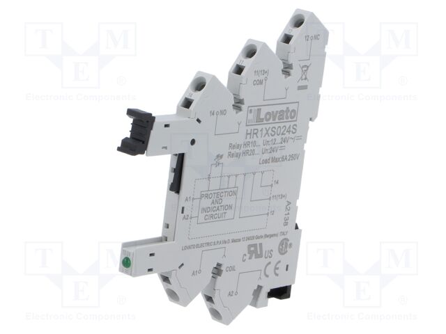 Socket; PIN: 5; 10A; 250VAC; Mounting: DIN; Series: HR10,HR20