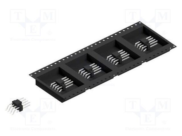 Connector: pin strips; pin header; male; PIN: 8; 2.54mm; SMT; 2x4