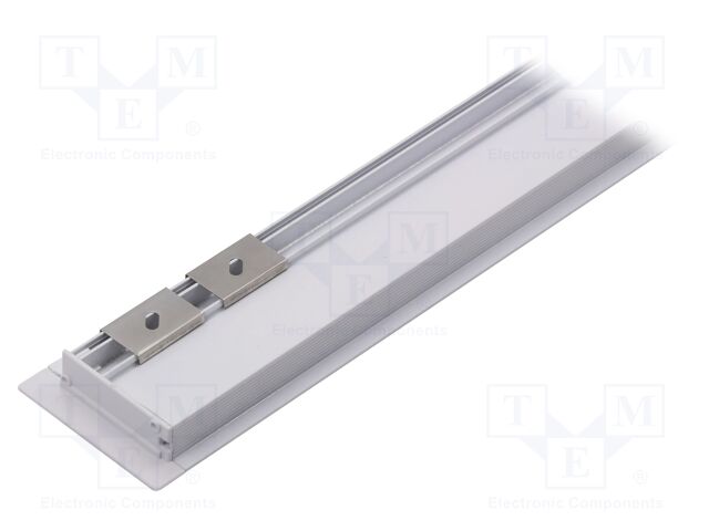 Profiles for LED modules; white; recessed; white; L: 1m; aluminium