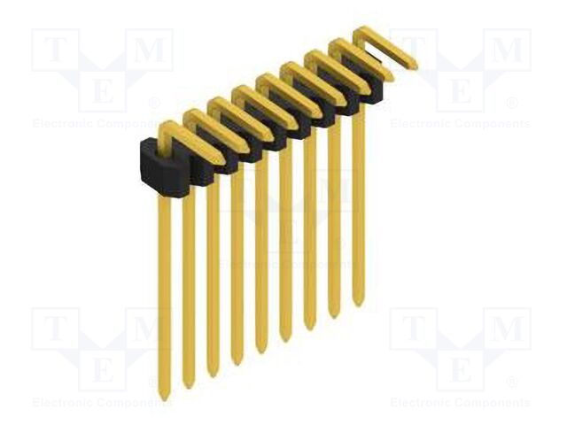 Connector: pin strips; pin header; male; PIN: 9; 1.27mm; THT; 1x9