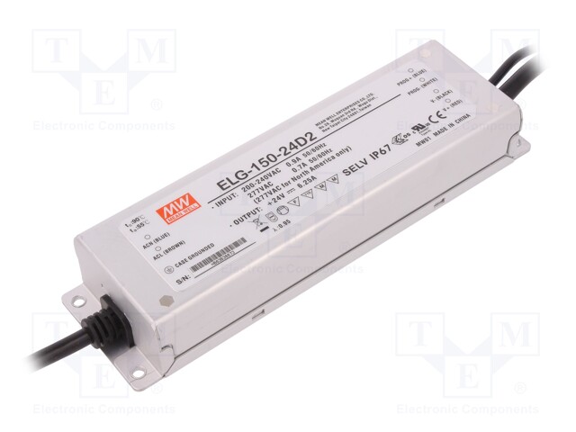Power supply: switched-mode; LED; 150W; 24VDC; 6.25A; 100÷305VAC