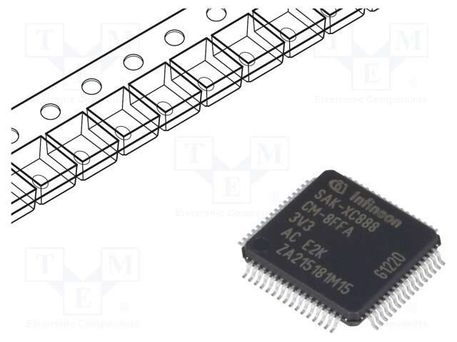Microcontroller 8051; SRAM: 1750B; Interface: SPI x3,UART x3
