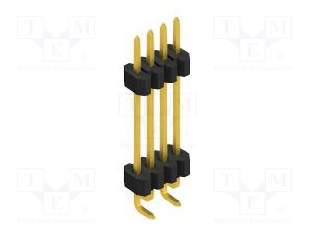 Connector: pin strips; pin header; male; PIN: 4; 1.27mm; SMT; 1x4