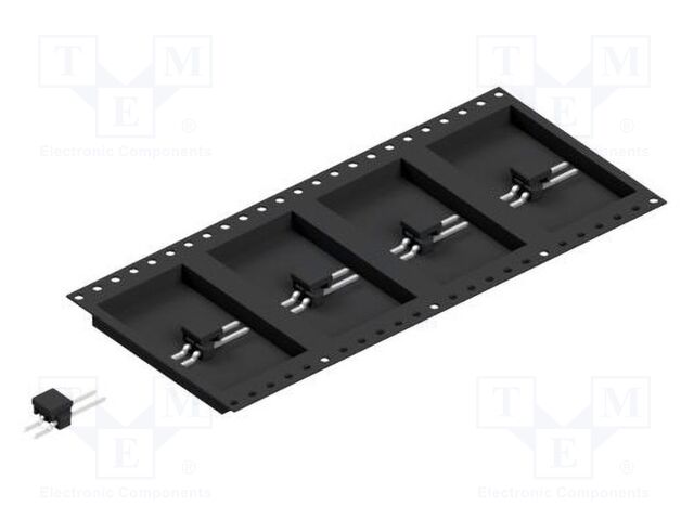 Connector: pin strips; pin header; male; PIN: 2; 2.54mm; SMT; 1x2