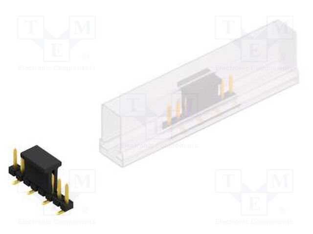 Connector: pin strips; pin header; male; PIN: 8; 2.54mm; SMT; 1x8