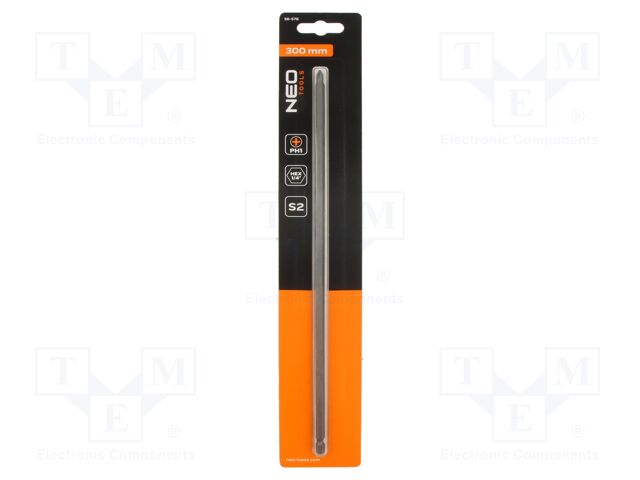 Screwdriver bit; Phillips; PH1; 1/4"; Overall len: 300mm