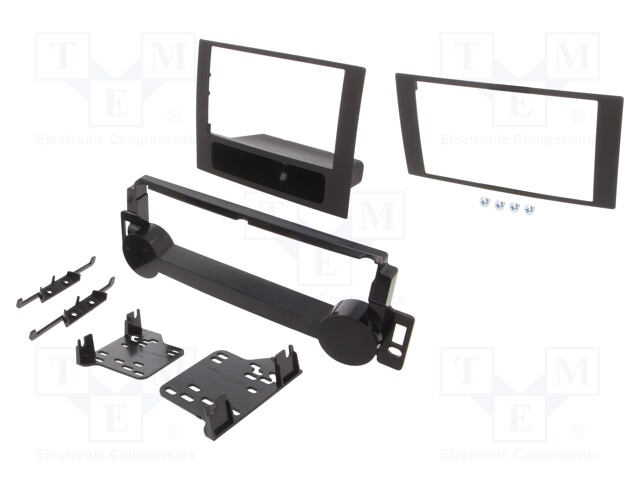 Radio mounting frame; Dodge,Jeep; 2 DIN; matt black