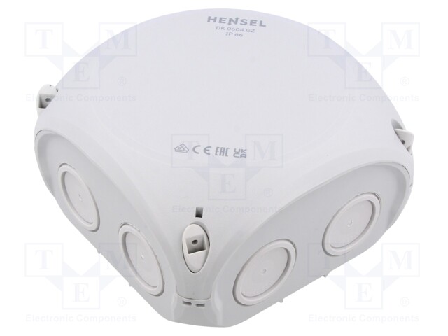 Enclosure: junction box; IP66; with membrane cable glands; grey
