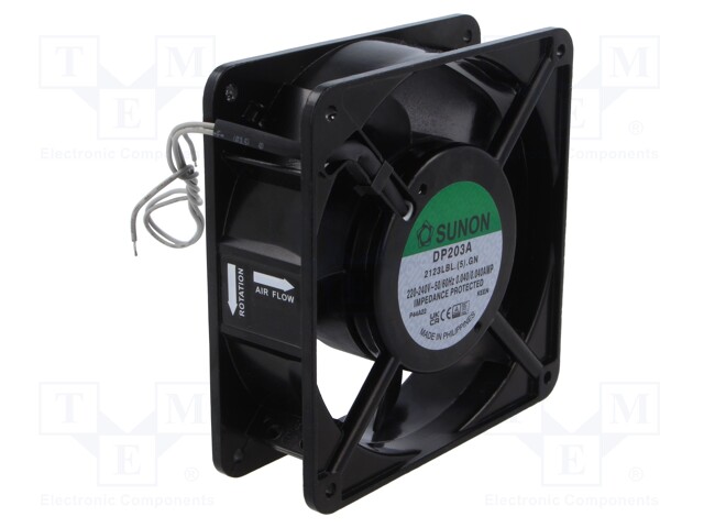 Fan: AC; axial; 230VAC; 120x120x38mm; ball bearing