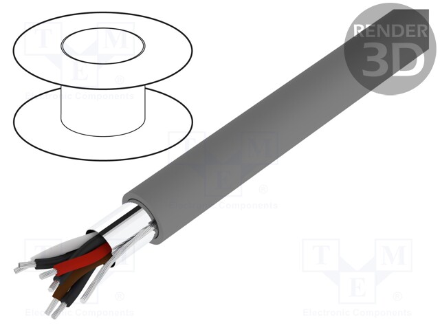 Wire; Xtra Guard® 1; 2x2x24AWG; Al-PET-Al foil; PVC; dark grey