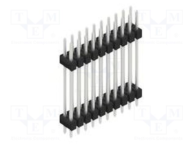 Connector: pin strips; pin header; male; PIN: 20; 2.54mm; THT; 2x10