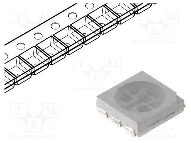 LED; SMD; 5050,PLCC6; white cold; 18÷20lm; 4500÷6000mcd; 120°; 60mA