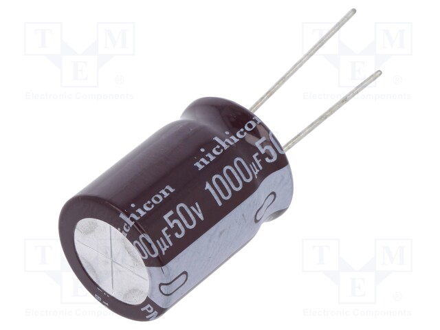 Capacitor: electrolytic; low impedance; THT; 1000uF; 50VDC; ±20%