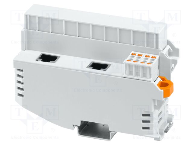Enclosure: for DIN rail mounting; Y: 124.3mm; X: 37.89mm; Z: 76.5mm
