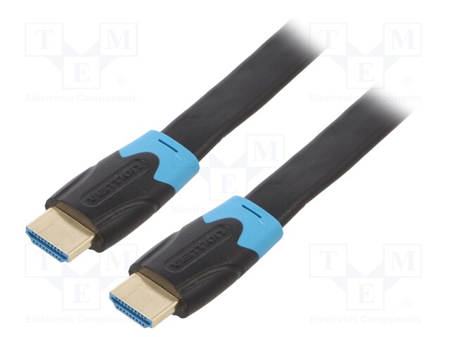 Cable; HDMI 1.4; HDMI plug,both sides; 5m; black; 28AWG; Core: Cu