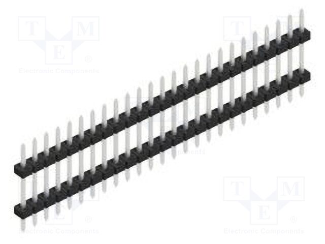 Connector: pin strips; pin header; male; PIN: 25; 2mm; THT; 1x25