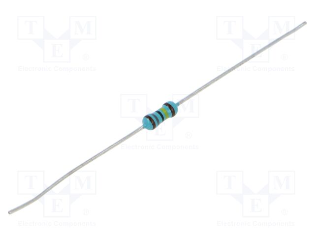 Resistor: metal film; THT; 1.8MΩ; 0.6W; ±1%; Ø2.5x6.8mm; 50ppm/°C