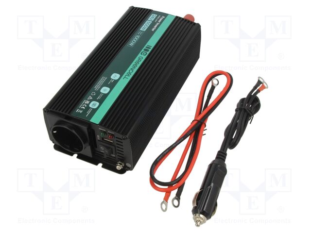 Converter: DC/AC; 500W; Uout: 230VAC; Out: AC sockets 230V; 85%; 24V