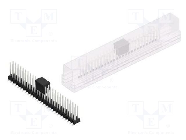 Connector: pin strips; pin header; male; PIN: 54; 2.54mm; SMT; 2x27
