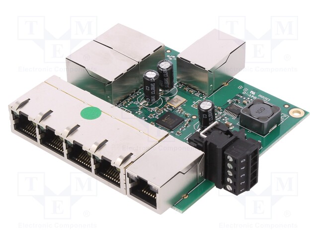 Industrial module: switch Ethernet; unmanaged; 5÷30VDC; RJ45