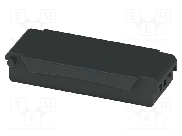 Cover; black; UL94V-0; BC 17,8; polycarbonate; snap-fastener