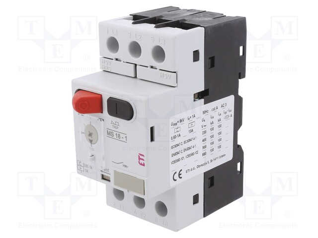 Motor breaker; 0.18/0.25kW; 230÷690VAC; DIN; IP20; -25÷60°C