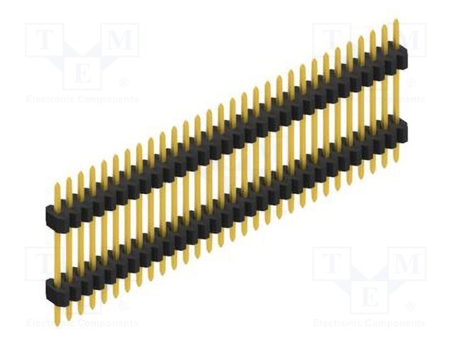 Connector: pin strips; pin header; male; PIN: 30; 1.27mm; THT; 1x30