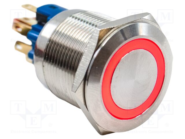 Switch: vandal resistant; Pos: 2; SPST NC + NO; 2A/48VDC; ON-ON