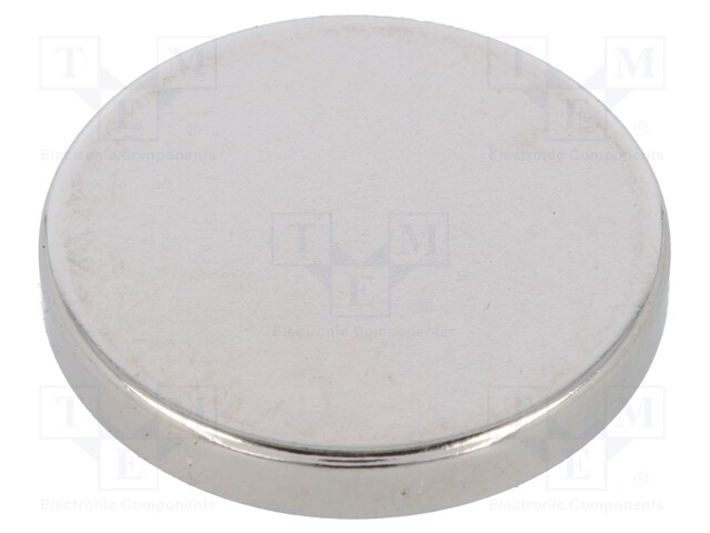 Magnet: permanent; neodymium; H: 3mm; 42N; Ø: 20mm