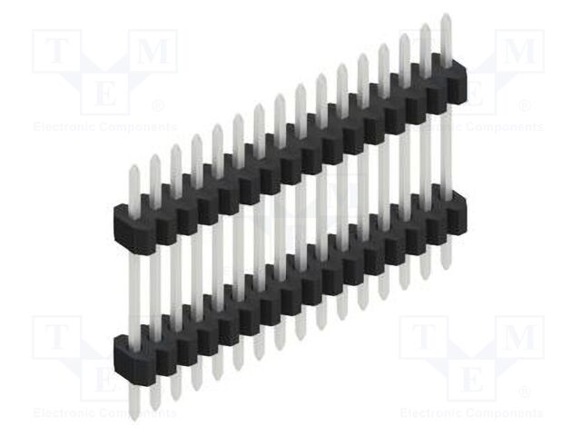 Connector: pin strips; pin header; male; PIN: 16; 1.27mm; THT; 1x16