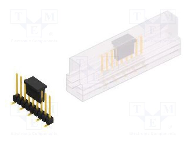 Connector: pin strips; pin header; male; PIN: 9; 2.54mm; SMT; 1x9