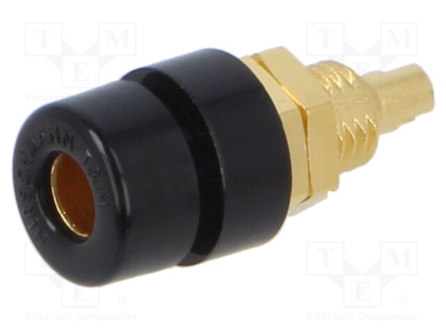 Connector: 4mm banana; socket; 32A; 30VAC; 60VDC; black; screw