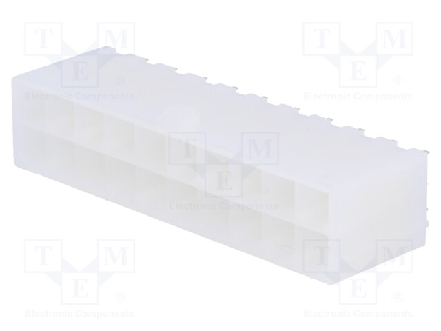 Socket; wire-board; male; N42G; 4.2mm; PIN: 20; THT; 600V; 9A; tinned