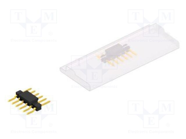 Connector: pin strips; pin header; male; PIN: 6; 2.54mm; SMT; 1x6