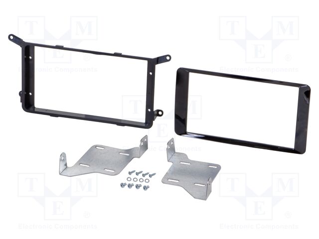 Radio frame; Citroën,Peugeot; 2 DIN; black
