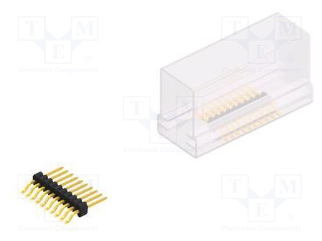 Connector: pin strips; pin header; male; PIN: 10; 1.27mm; SMT; 1x10