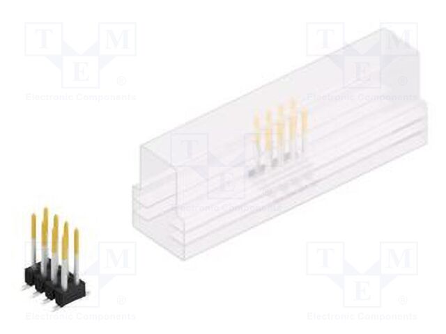 Connector: pin strips; pin header; male; PIN: 8; 2.54mm; SMT; 2x4