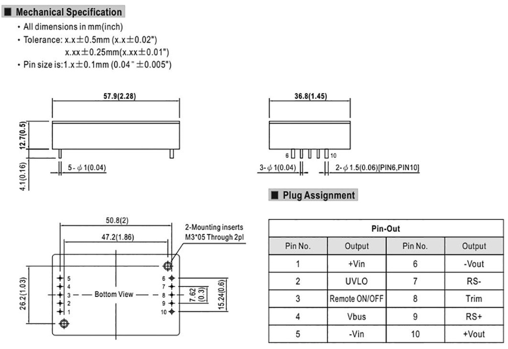 Converter: DC/DC; 40W; Uin: 14÷160V; Uout: 5VDC; Iout: 8A; 68g; 250kHz