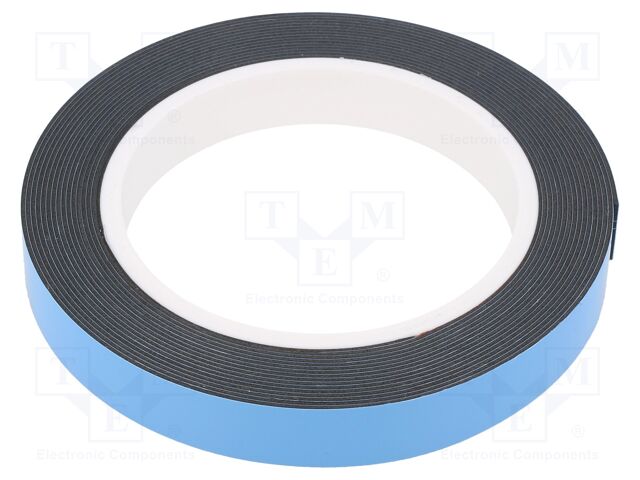 Tape: fixing; W: 15mm; L: 5m; Thk: 0.8mm; two-sided adhesive; acrylic
