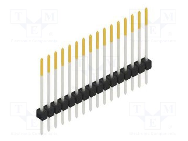 Connector: pin strips; pin header; male; PIN: 16; 2.54mm; THT; 1x16