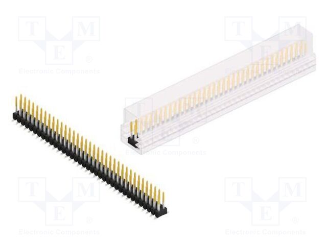 Connector: pin strips; pin header; male; PIN: 72; 2.54mm; SMT; 2x36