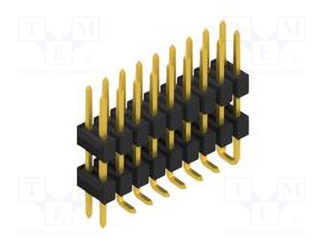 Connector: pin strips; pin header; male; PIN: 18; 2.54mm; SMT; 2x9