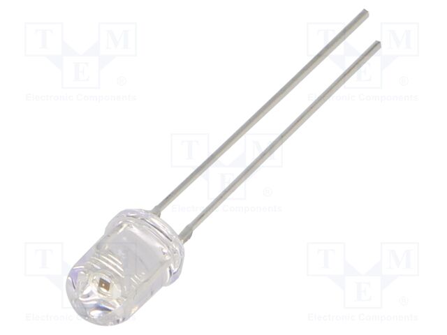 IR transmitter; 5mm; 770÷790nm; transparent; 80÷90mW; 30°; THT
